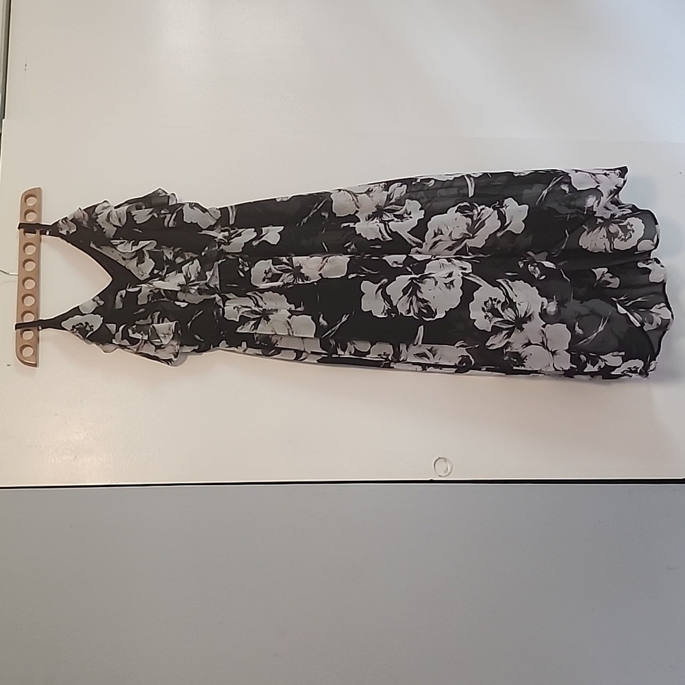 Off the shoulder floral sheer dress